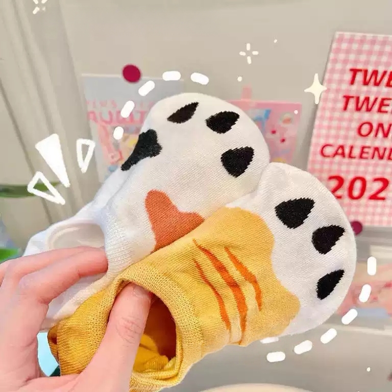 ถุงเท้าลายอุ้งเท้าแมวน่ารักสำห - Cat Claw Bark บทวิจารณ์และราคา