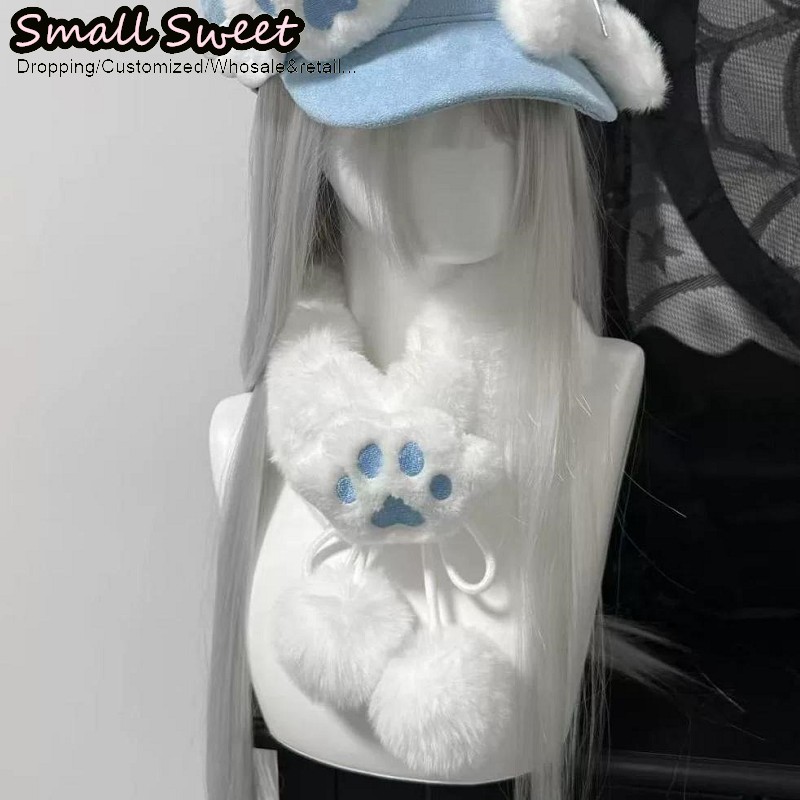 ผ้าพันคอขนฟูตกแต่งลายอุ้งเท้าแ - Cat Claw Bark บทวิจารณ์และราคา